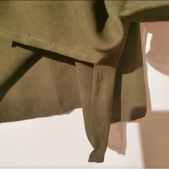 Joan Rivers Olive Green Blouse Size 20W - Picture 4 of 6